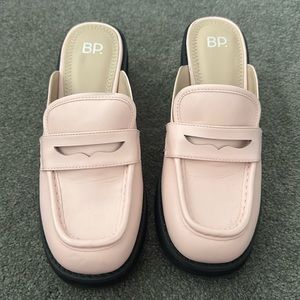 BP pink loafer mules size 7